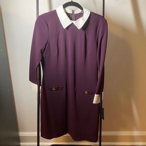 NWT Collard Tommy Hilfiger Purple Shift Dress -4